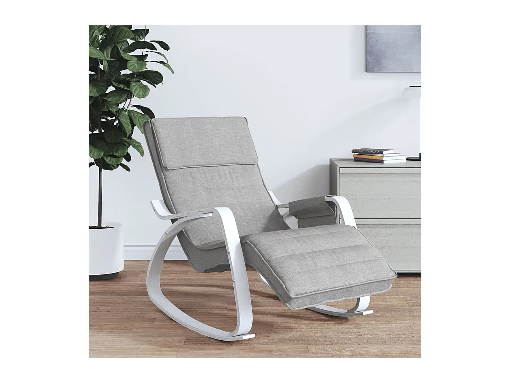 Fauteuil à bascule gris clair Tissu BE1374
