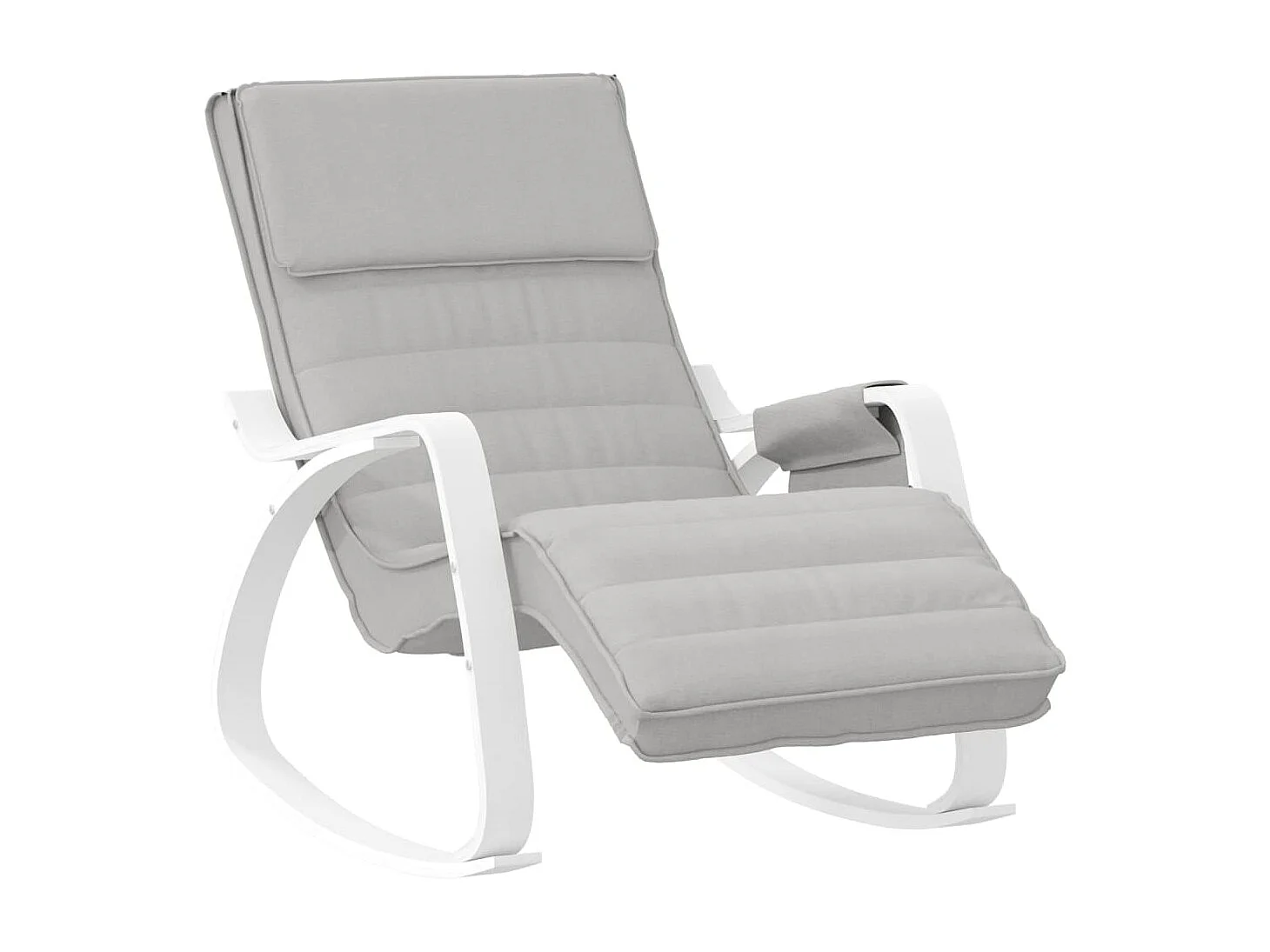 Fauteuil à bascule gris clair Tissu BE1374