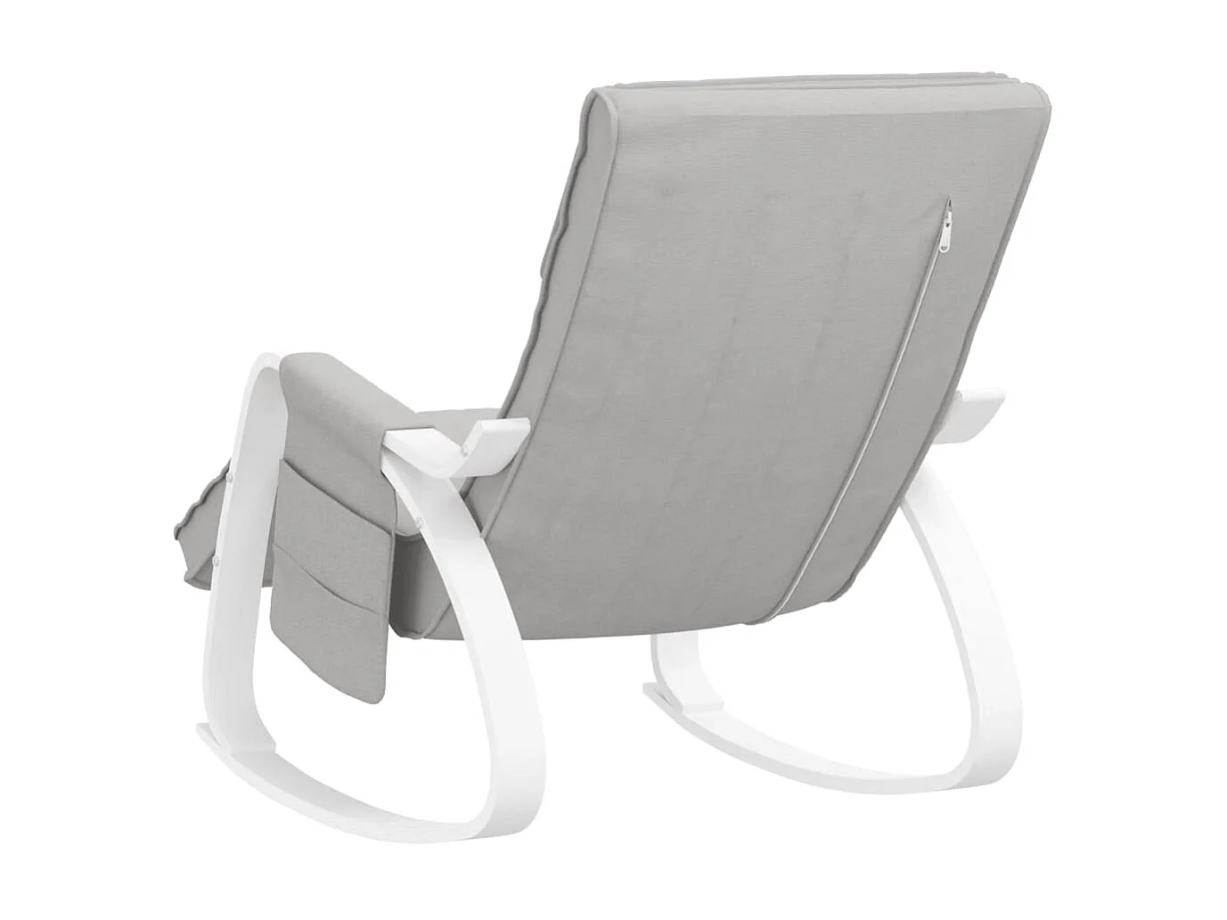 Fauteuil à bascule gris clair Tissu BE1374
