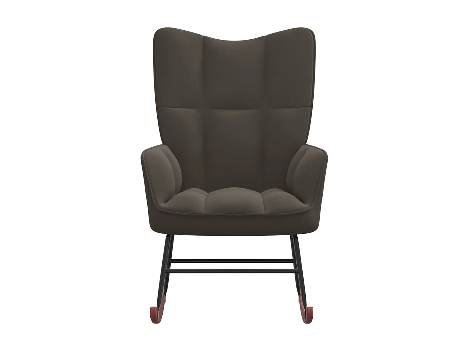 Fauteuil à bascule gris foncé Velours BE67507
