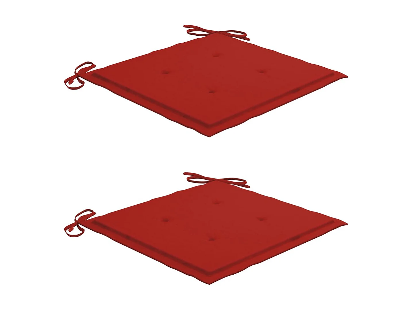 Silla mecedora de madera maciza de teca con cojín rojo ES66300