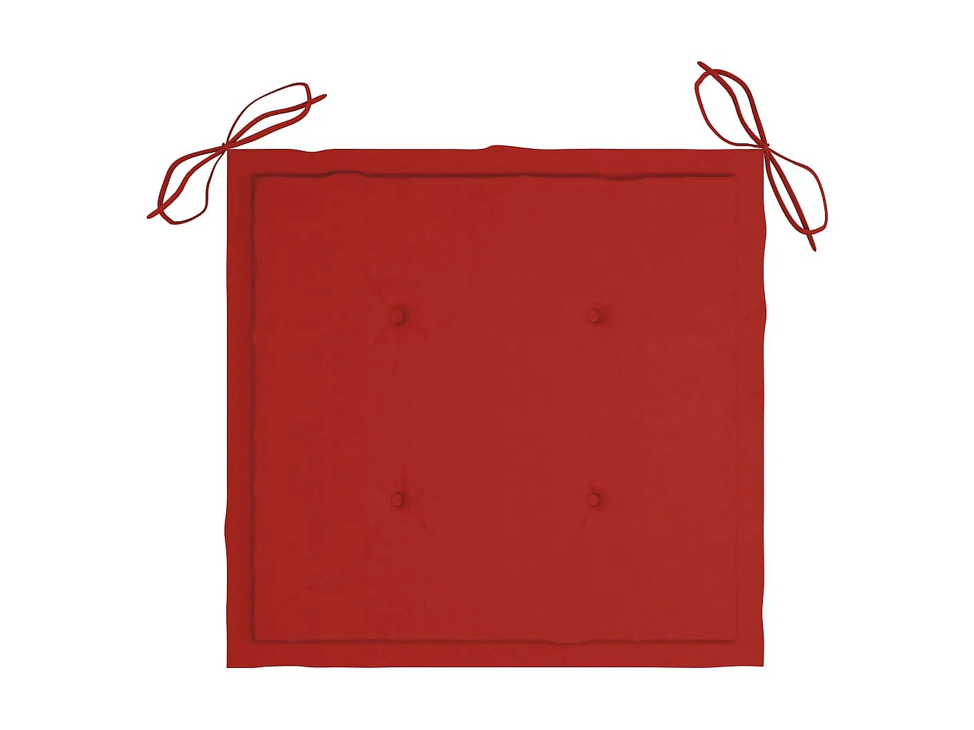 Silla mecedora de madera maciza de teca con cojín rojo ES66300