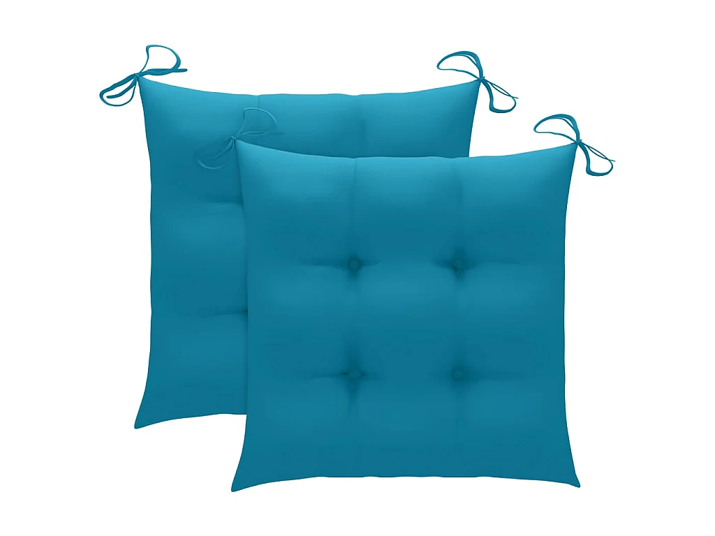 Fauteuil à bascule avec coussin bleu clair Bois de teck solide BE52912