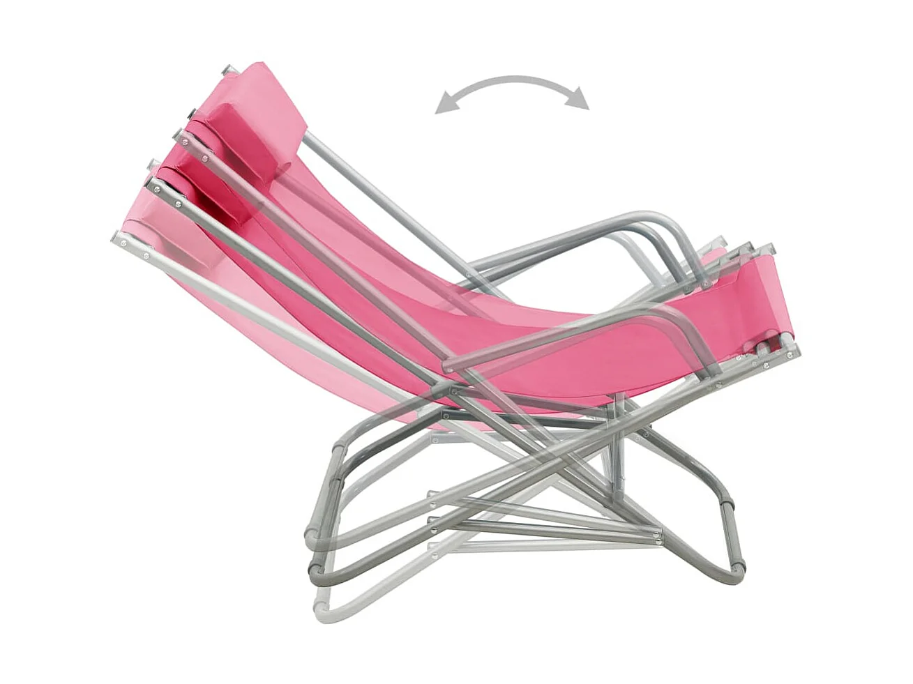 Cadeiras de baloiço 2 pcs aço rosa PT989330