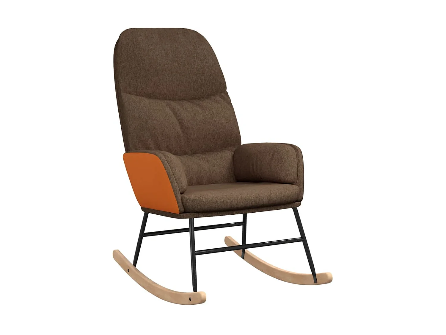 Fauteuil à bascule Marron Tissu BE31270