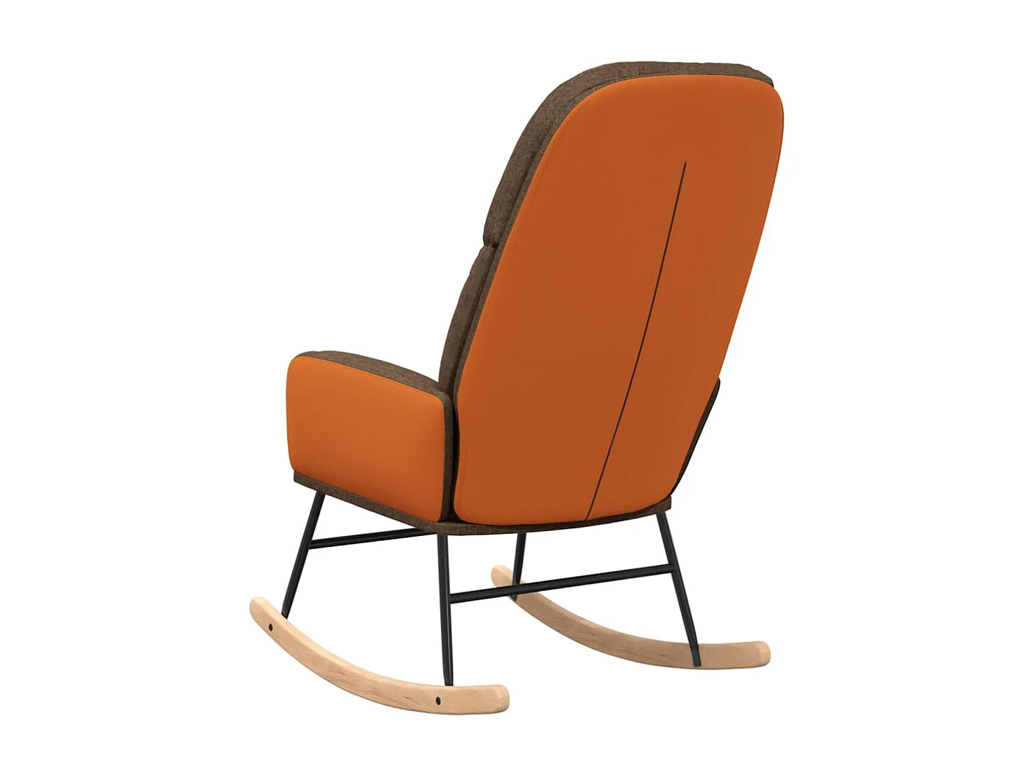 Fauteuil à bascule Marron Tissu BE31270