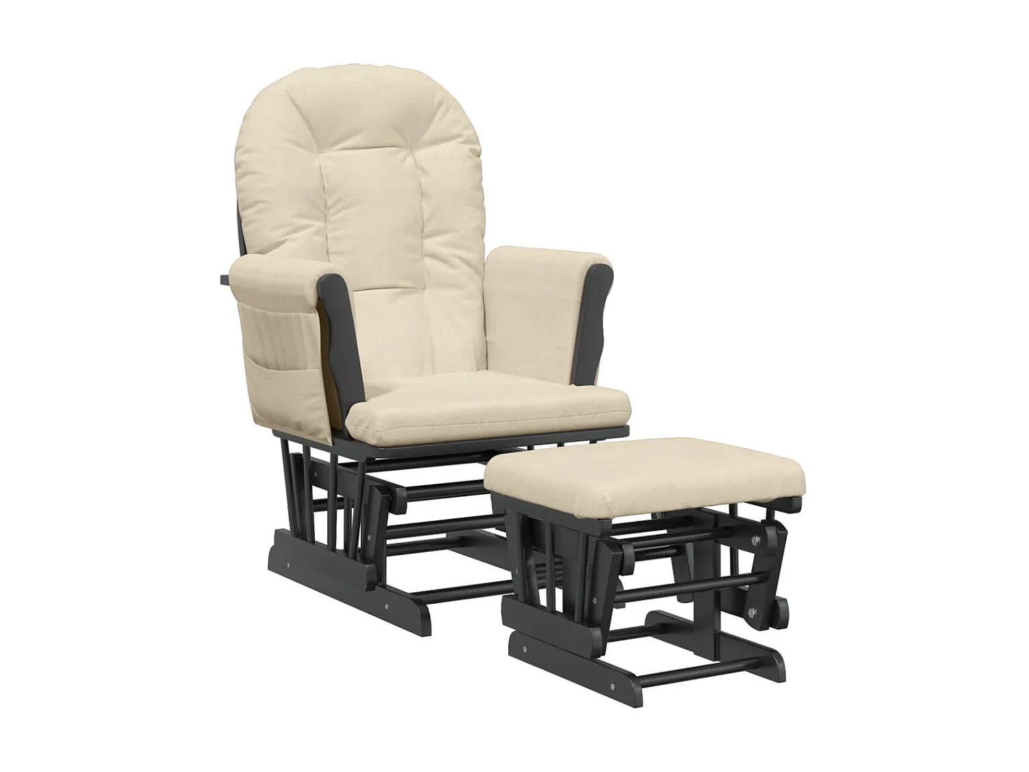 Cadeira de amamentação com banco tecido branco nata PT930176