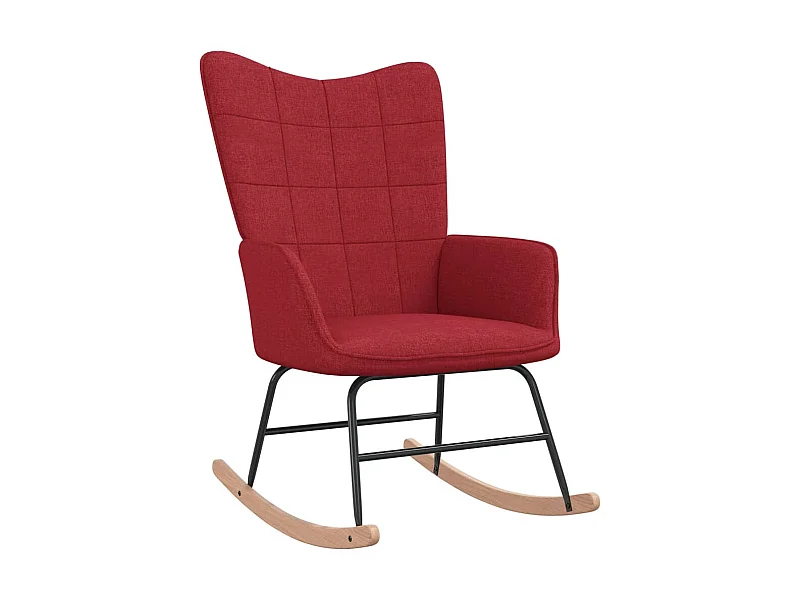 Fauteuil à bascule Rouge bordeaux Tissu SEF48671