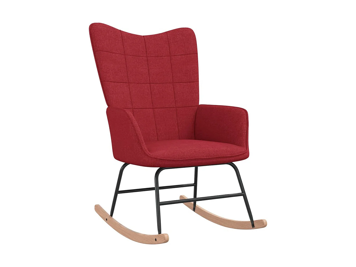 Fauteuil à bascule Rouge bordeaux Tissu SEF48671
