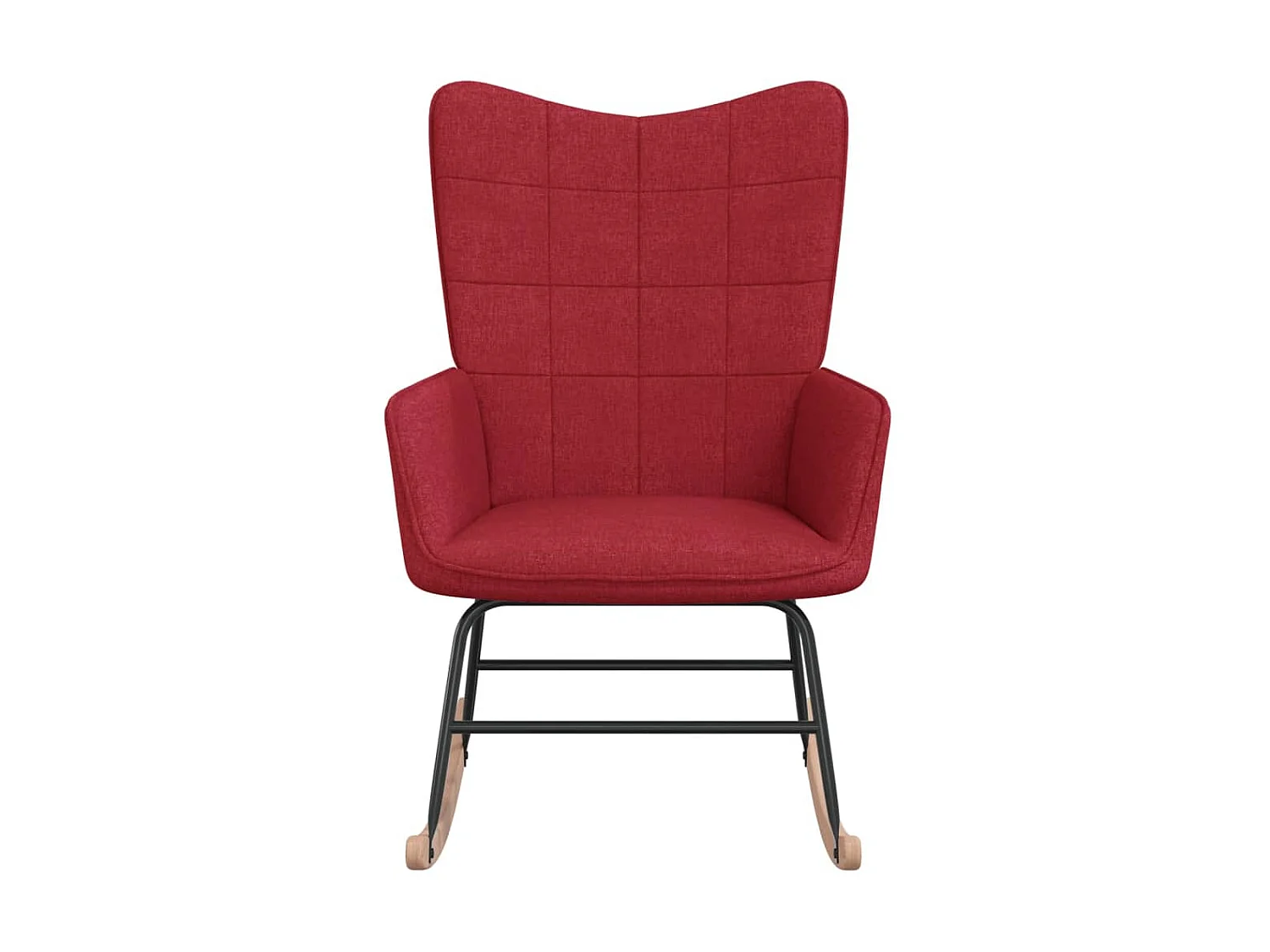 Fauteuil à bascule Rouge bordeaux Tissu SEF48671