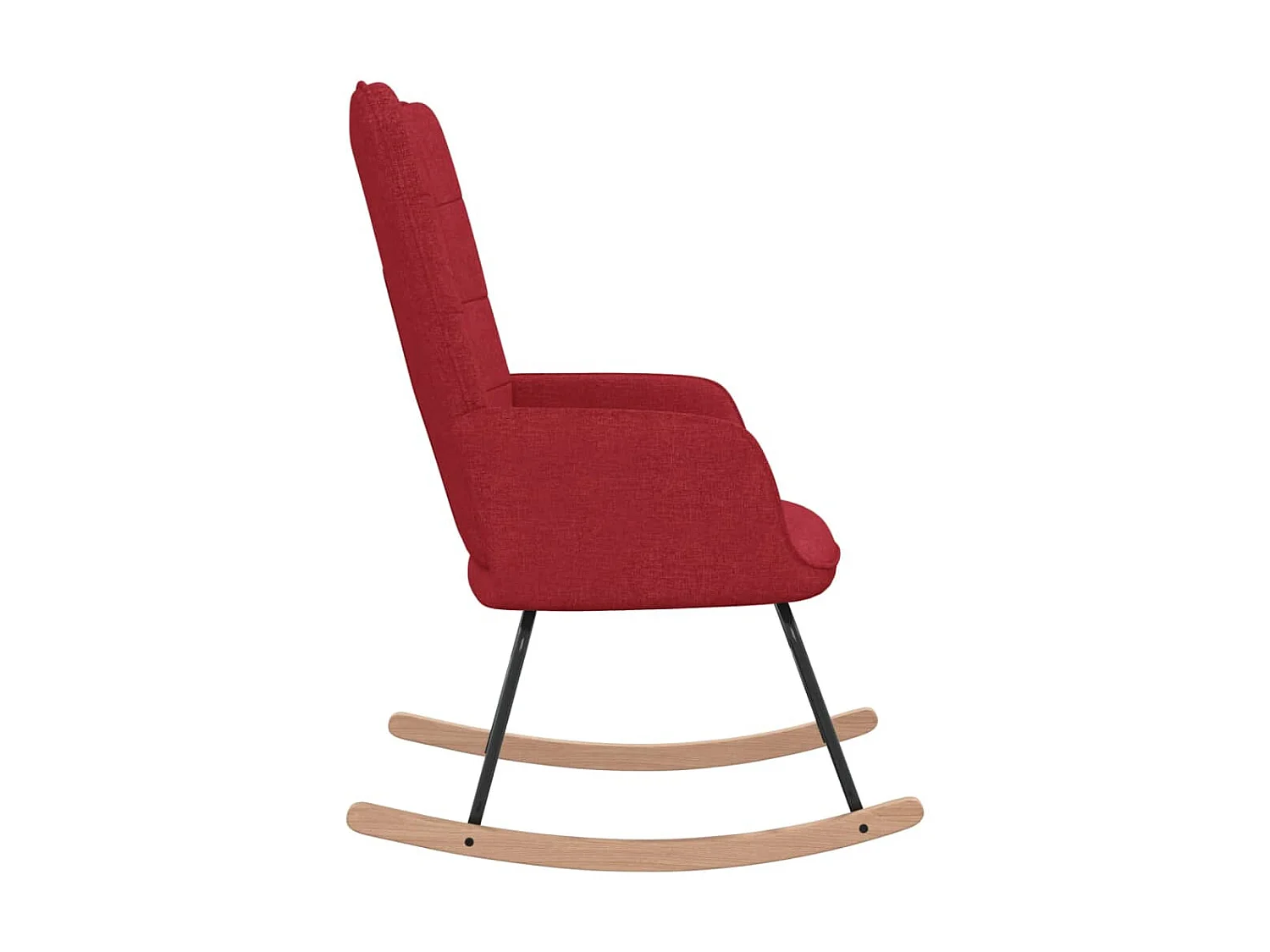 Fauteuil à bascule Rouge bordeaux Tissu SEF48671