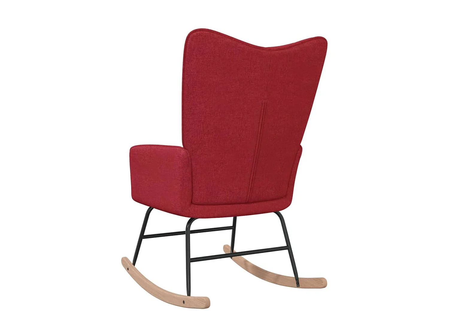 Fauteuil à bascule Rouge bordeaux Tissu SEF48671