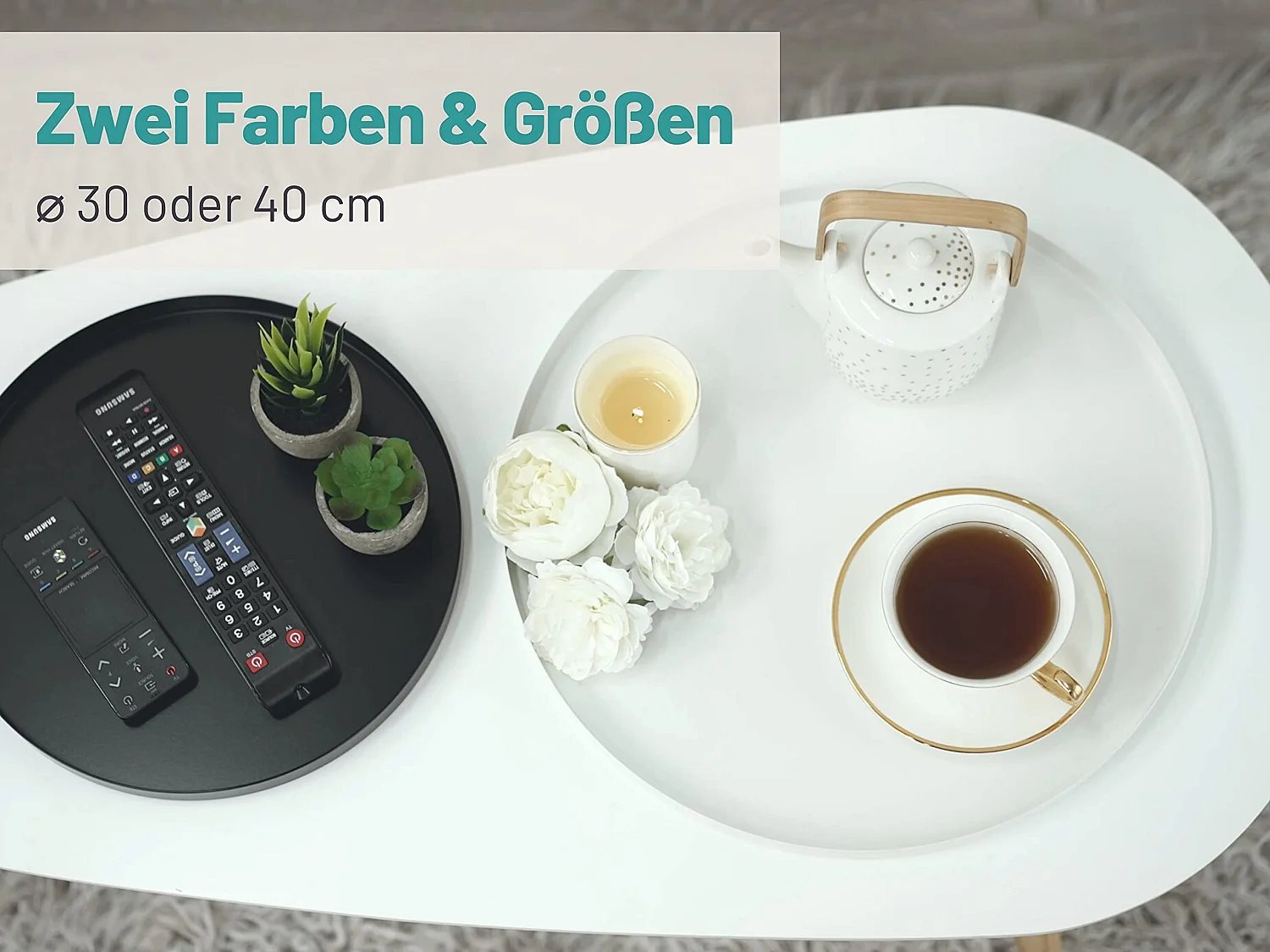 D&D Living® Deko Tablett Rund Ø 40 cm | Design