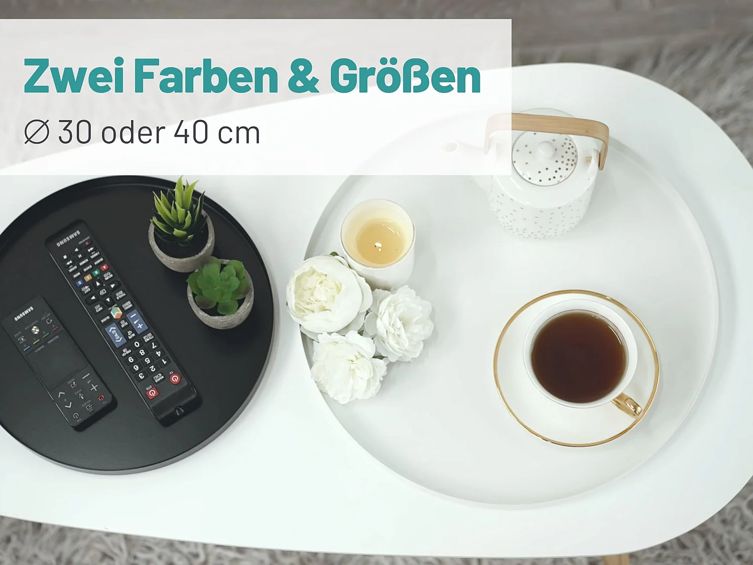 D&D Living® Deko Tablett Rund Ø 30 cm | Design