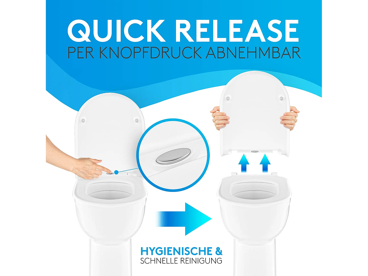 Comodo Toilettendeckel mit Absenkautomatik & Quick