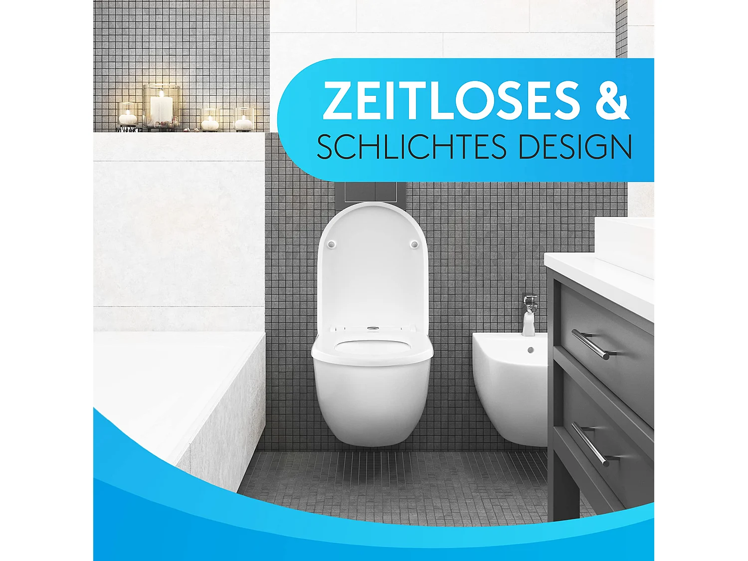 Comodo Toilettendeckel mit Absenkautomatik & Quick