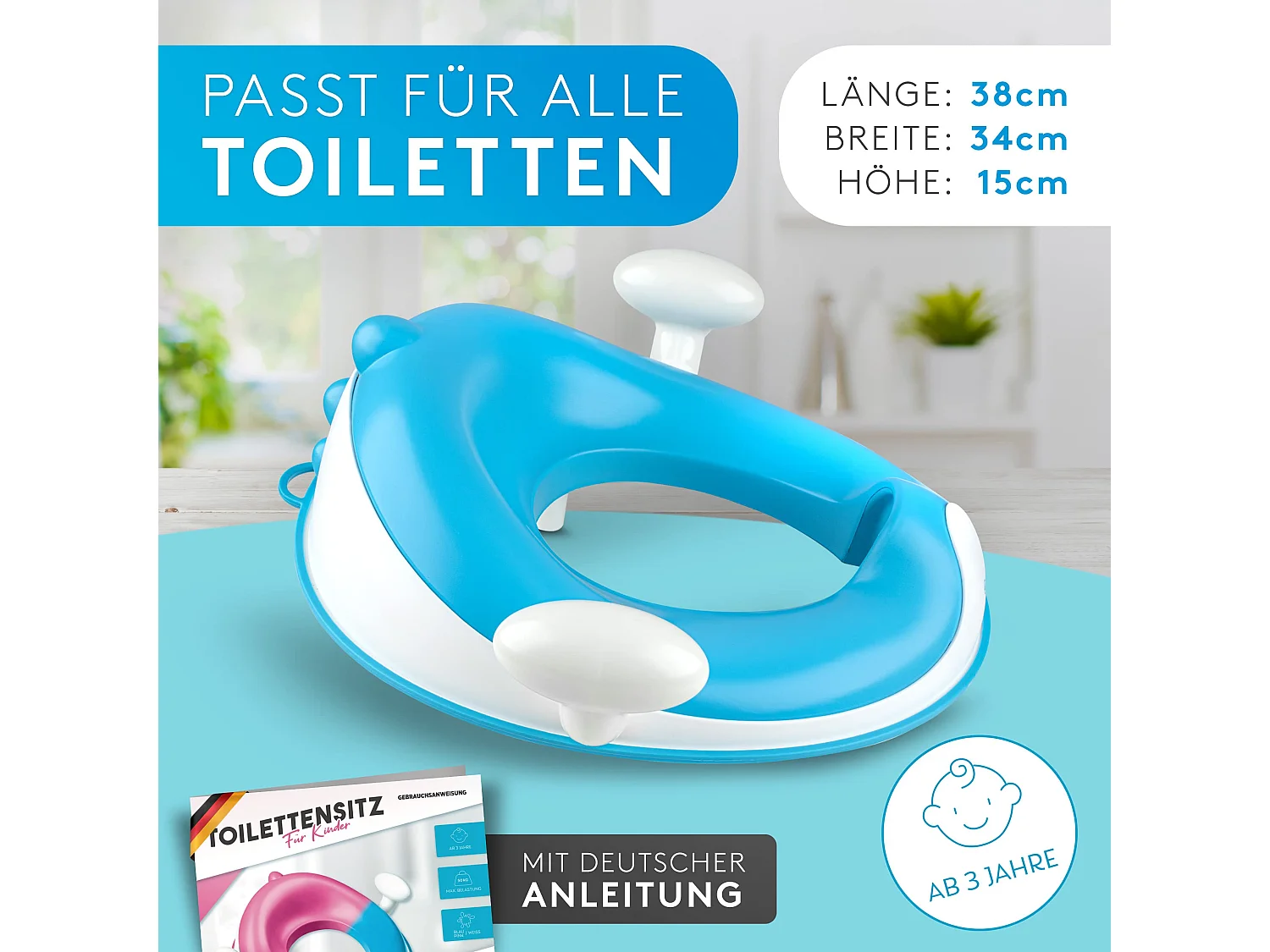 Edelkern Toilettensitz Kinder - Ergonomischer WC