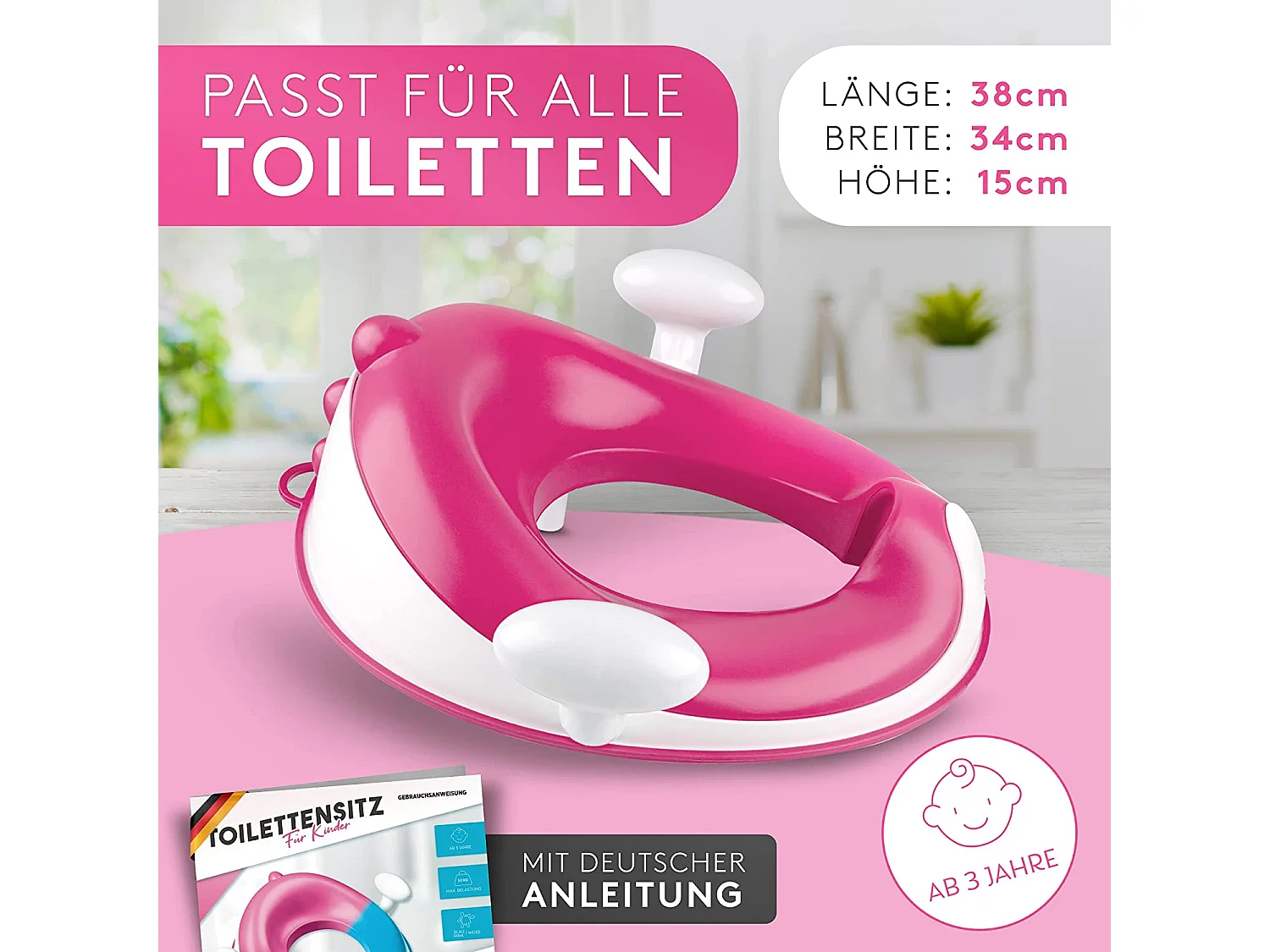 Edelkern Toilettensitz Kinder - Ergonomischer WC
