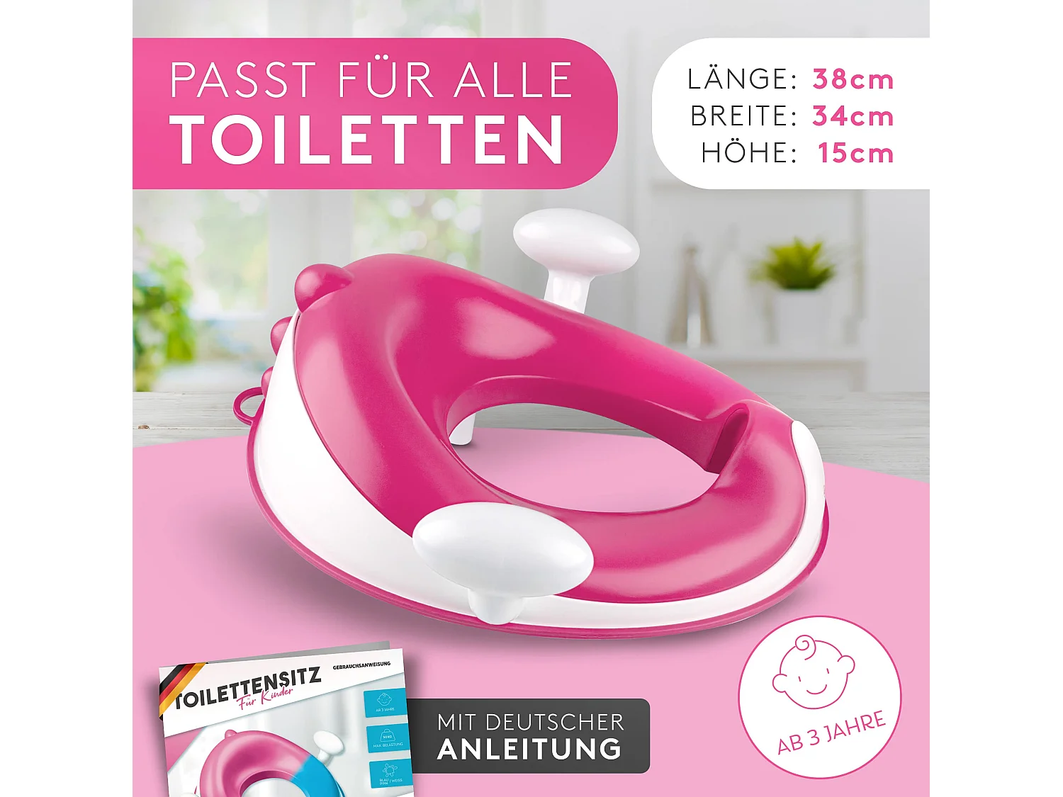 Edelkern Toilettensitz Kinder - Ergonomischer WC