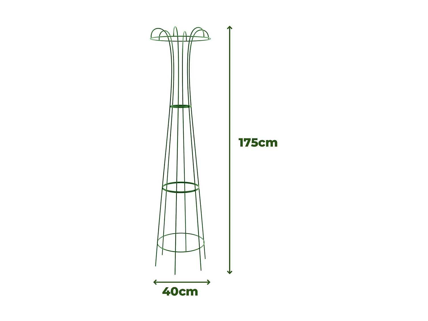 Treilli en acier 40 x 175 cm Obelisk Vert