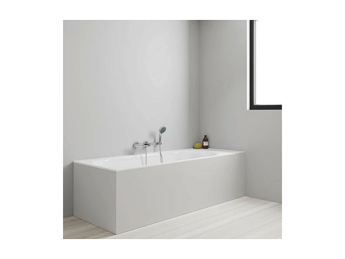 Thermostat-Bad- und Duschmischer GROHE Quickfix Precision in glänzendem Chrom - Aufputz-Wandmontage