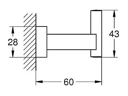 Grohe Patère murale Essentials Cube