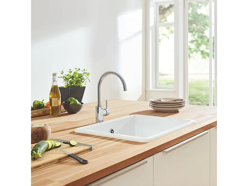 GROHE Mitigeur cuisine Concetto Bec haut chrome