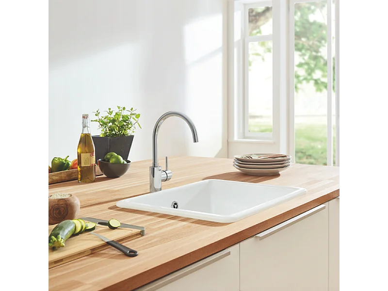 GROHE Mitigeur cuisine Concetto Bec haut chrome