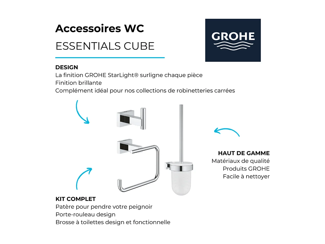 GROHE Accessoires WC Essentials Cube
