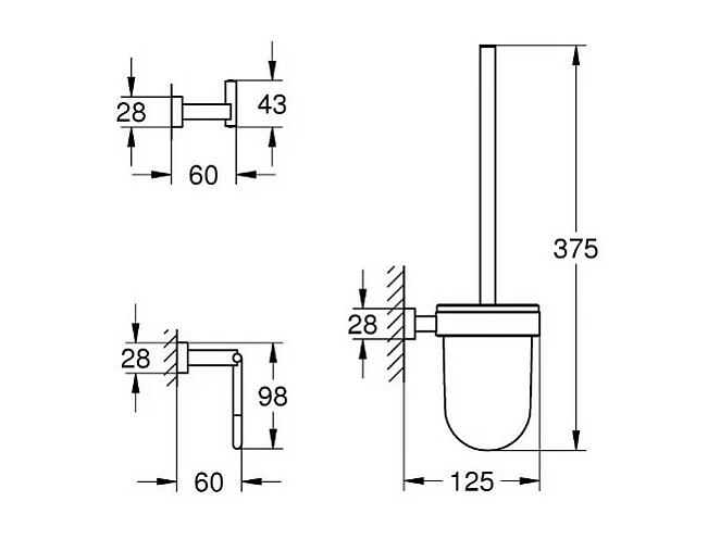 GROHE Accessoires WC Essentials Cube