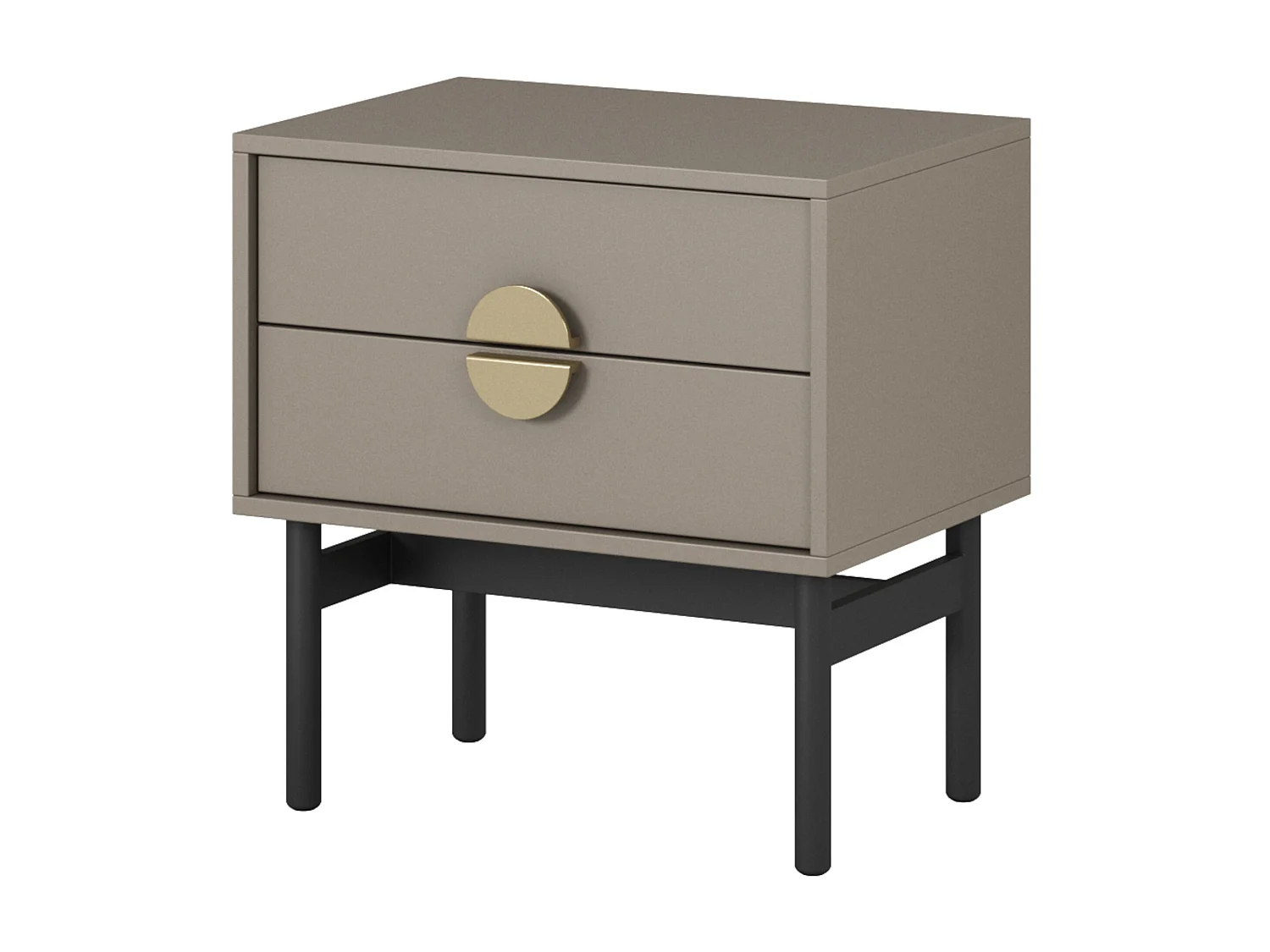 Nachtkastje - 55 cm - steengrijs - STOON