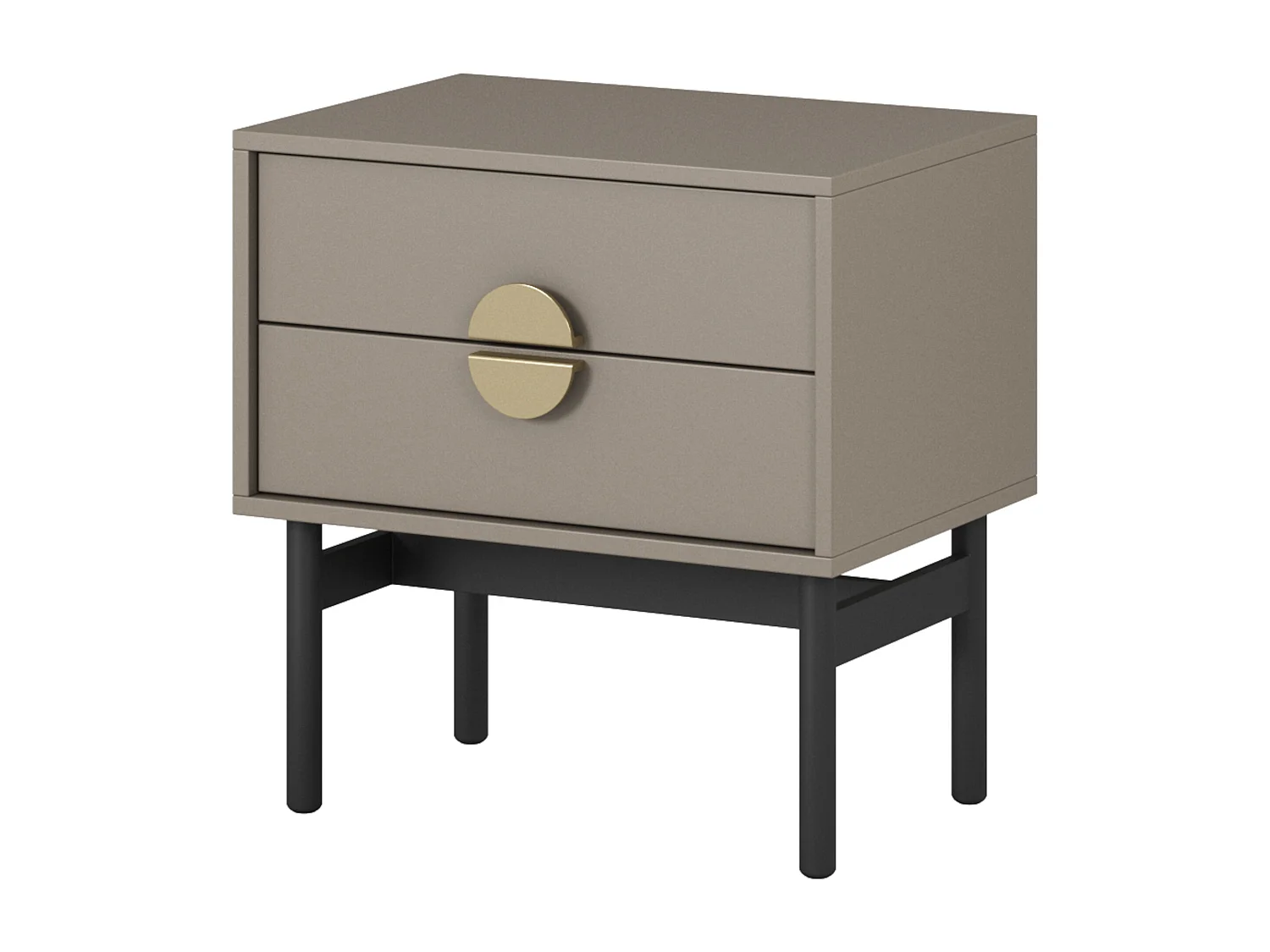 Nachtkastje - 55 cm - steengrijs - STOON