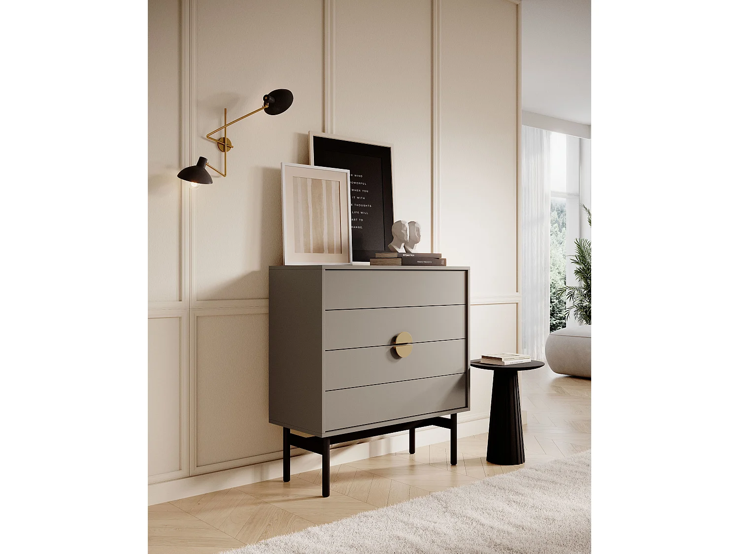 Ladekast - 85 cm - steengrijs - STOON