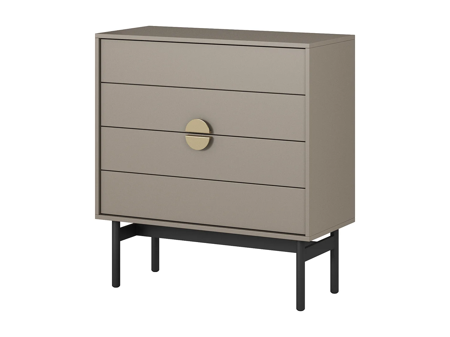 Commode à tiroirs - 85 cm - gris pierre - STOON
