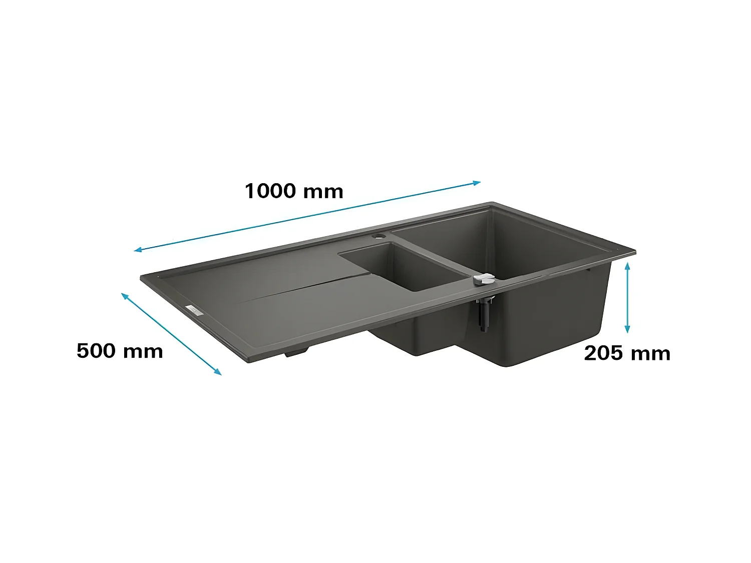 Evier composite - avec égouttoir -  - K400