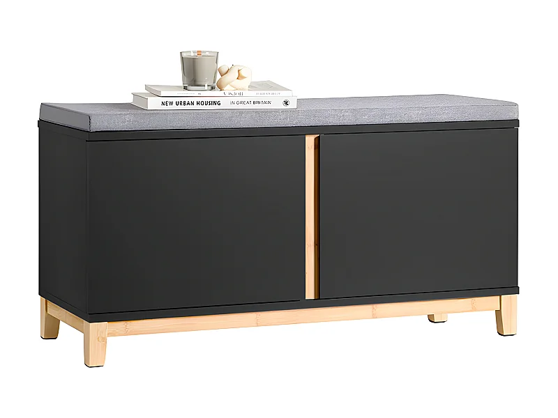 Ławka na buty z siedziskiem i 2 drzwi FSR117-SCH