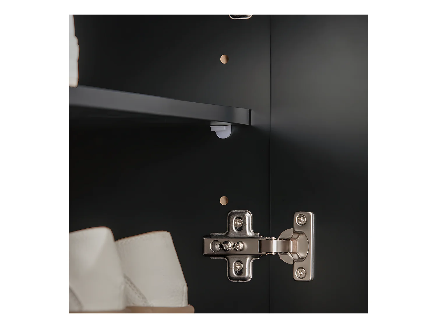 SoBuy Schoenenbank Opbergbank Ingang Schoenenkast met gevoerde zitting en 2 deuren, voor gang, entree, slaapkamer – 90 x 34 x 47 cm, FSR117-SCH