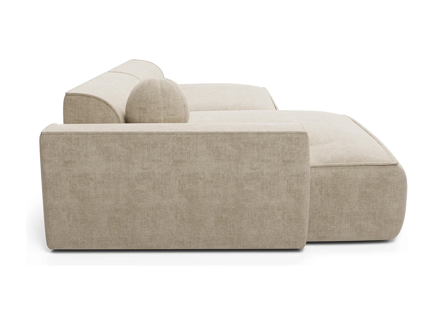 Canapé angle gauche velours crème 300cm ANIA