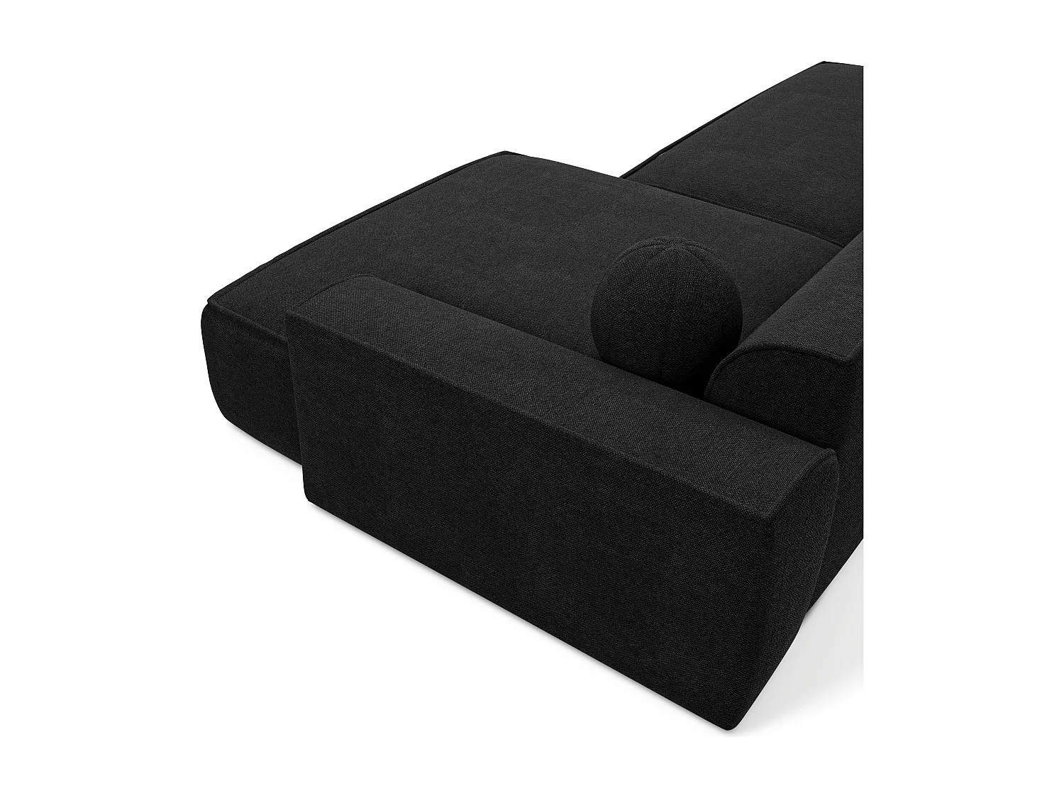 Canapé angle droit tissu tramé gris anthracite 300cm