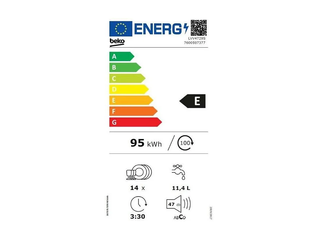 Lave-vaisselle pose libre BEKO 14 Couverts 64.4 cm E, BEK8690842381874