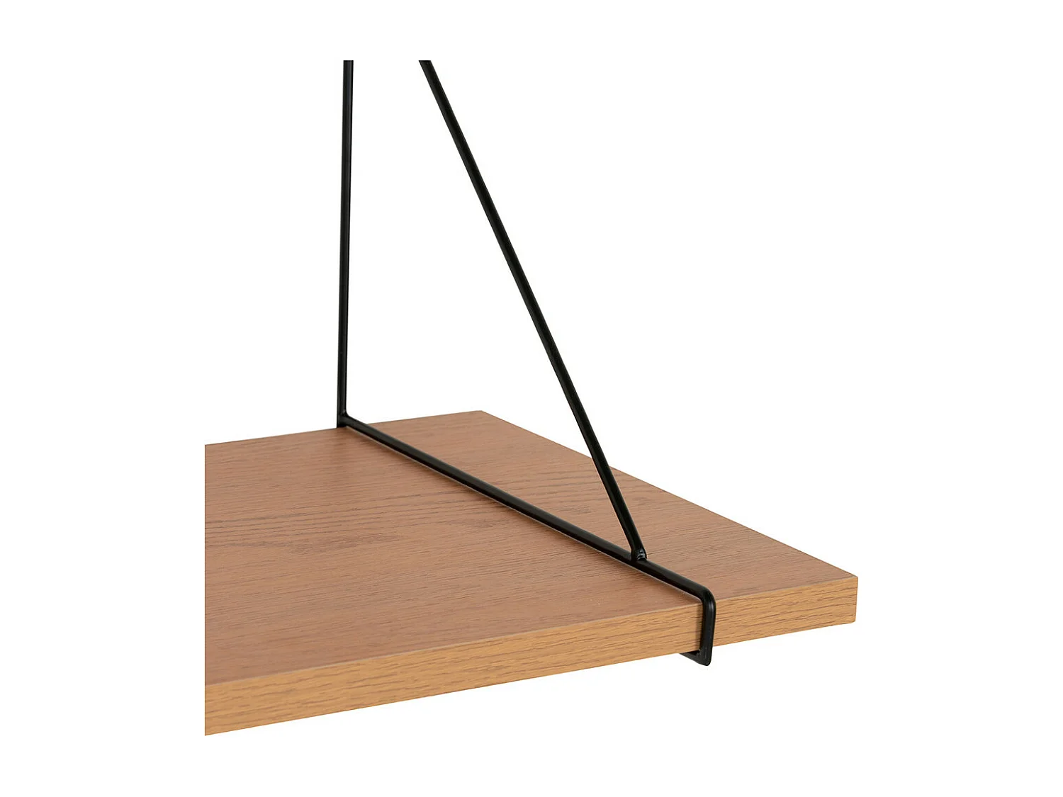 Estante de pared roble y negro 80 x 29 cm