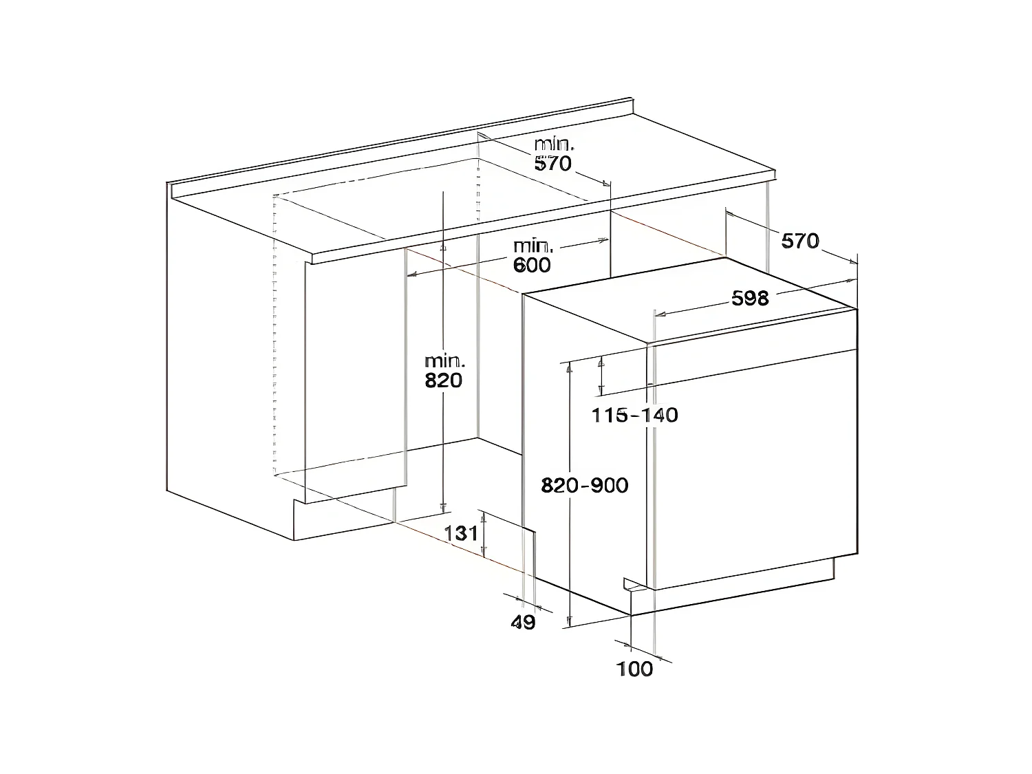 Lave-vaisselle encastrable WHIRLPOOL 14 Couverts 59cm E, 1034822