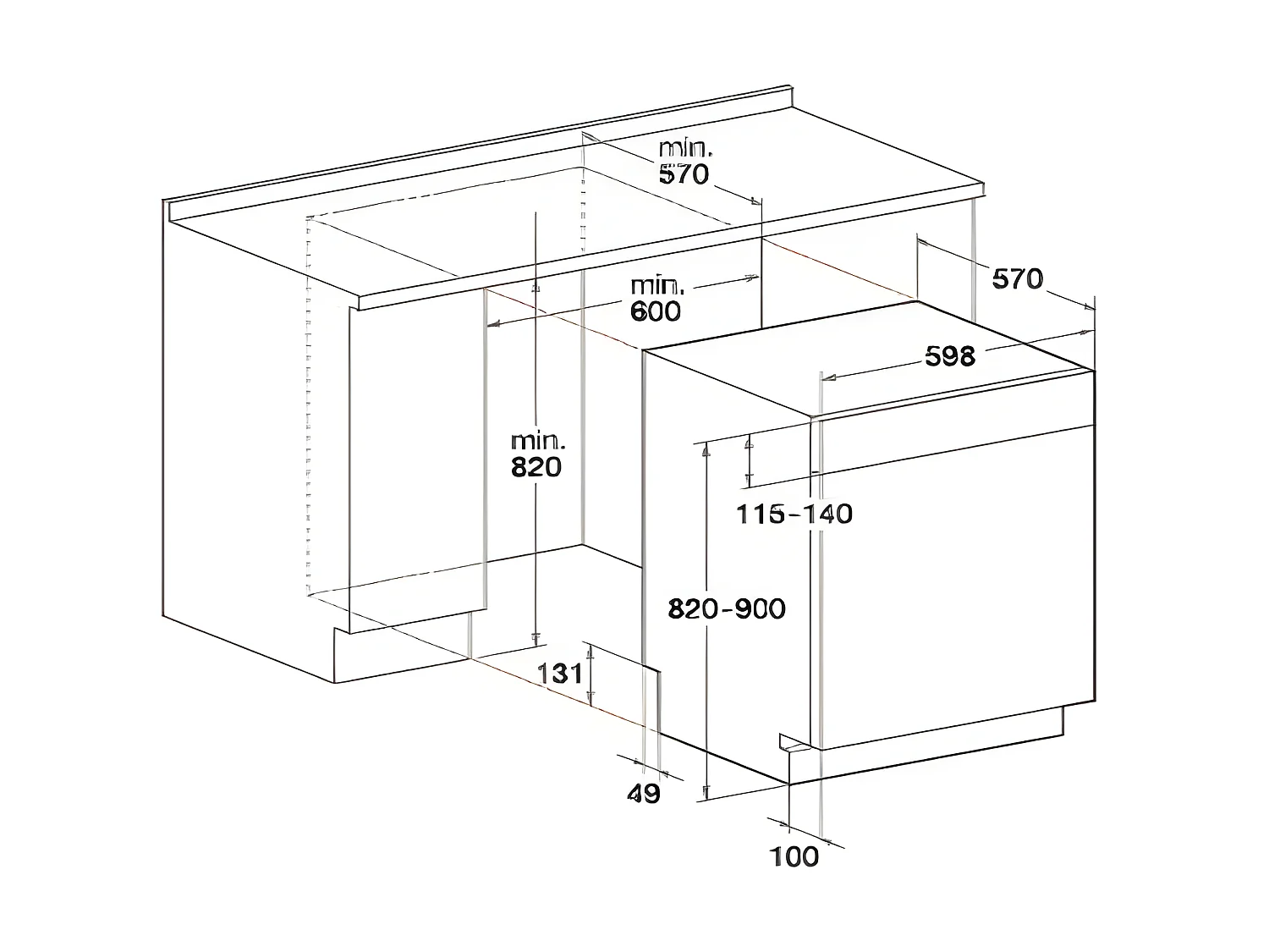Lave-vaisselle encastrable WHIRLPOOL 14 Couverts 59cm E, 1034822