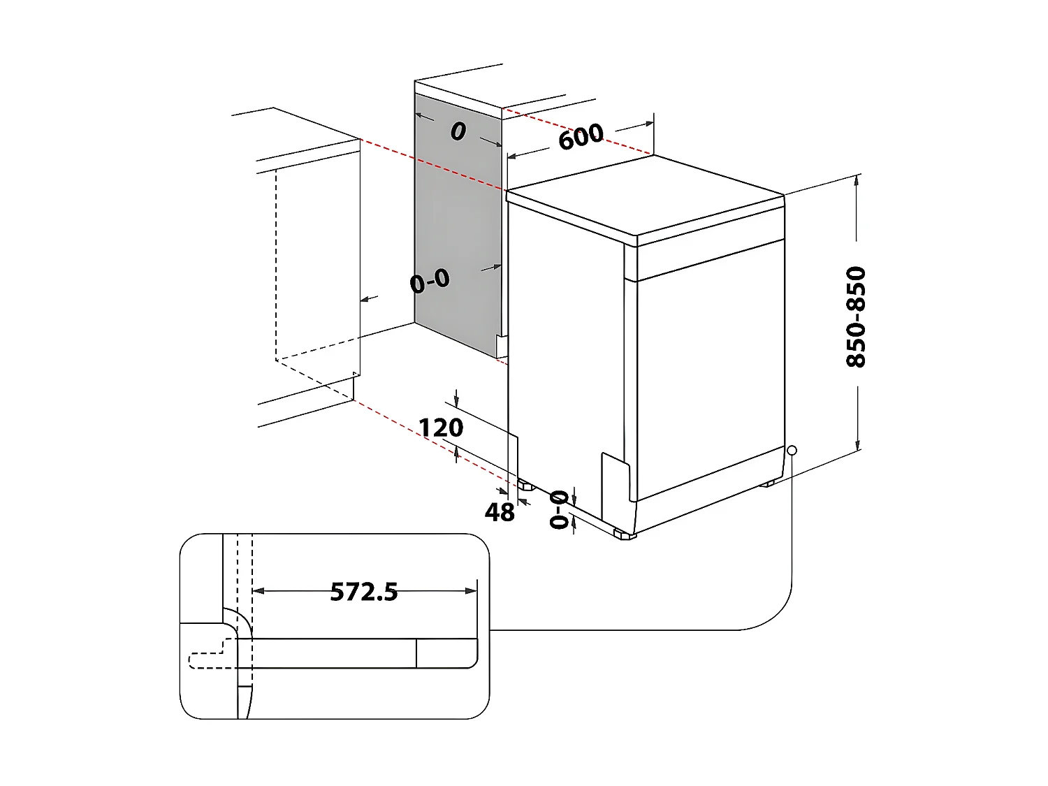 Lave-vaisselle pose libre HOTPOINT ARISTON 14 Couverts 60cm D, HFC3C33WX