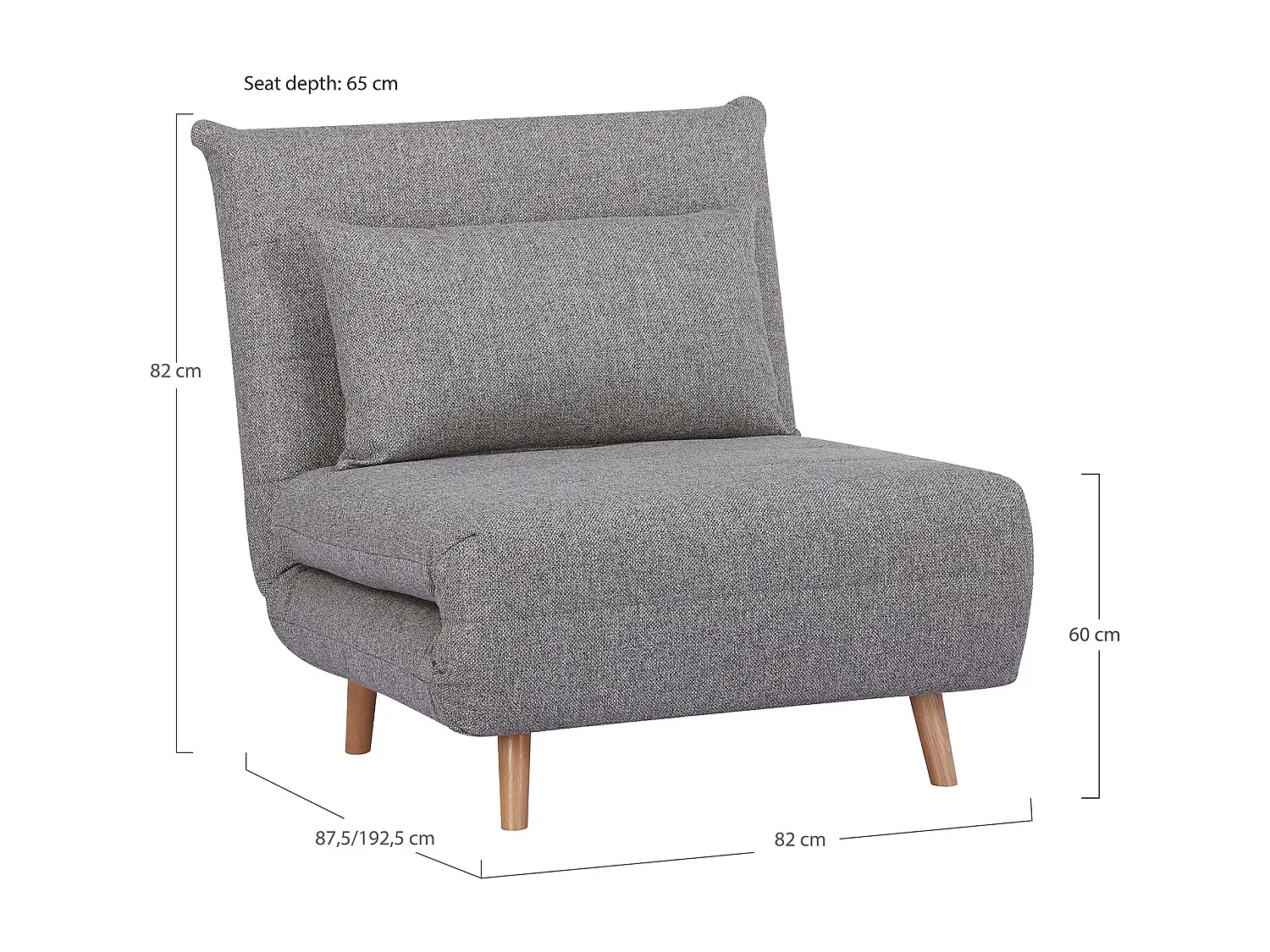 Marlow Schlafsofa grau.
