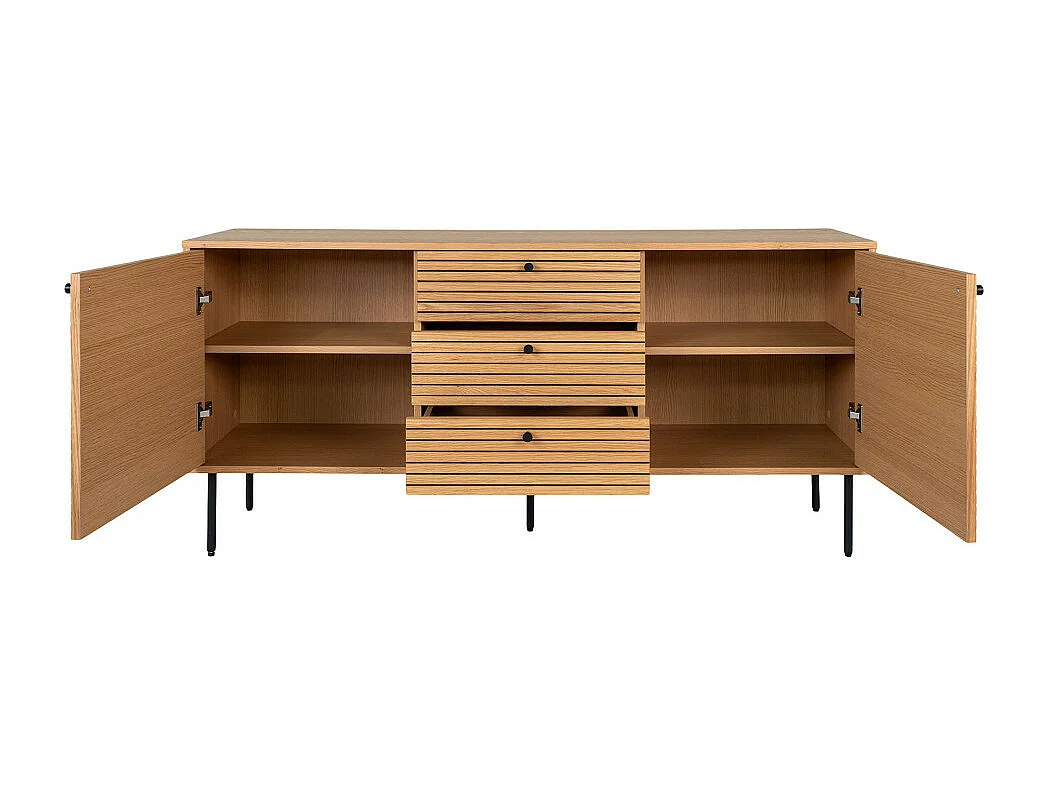 Kyoto Sideboard 2 Türen , 3 Schubladen Eiche Furnier.