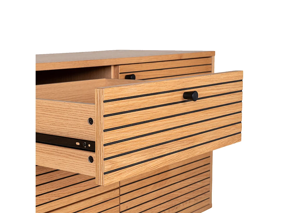 Kyoto Sideboard 2 Türen , 3 Schubladen Eiche Furnier.