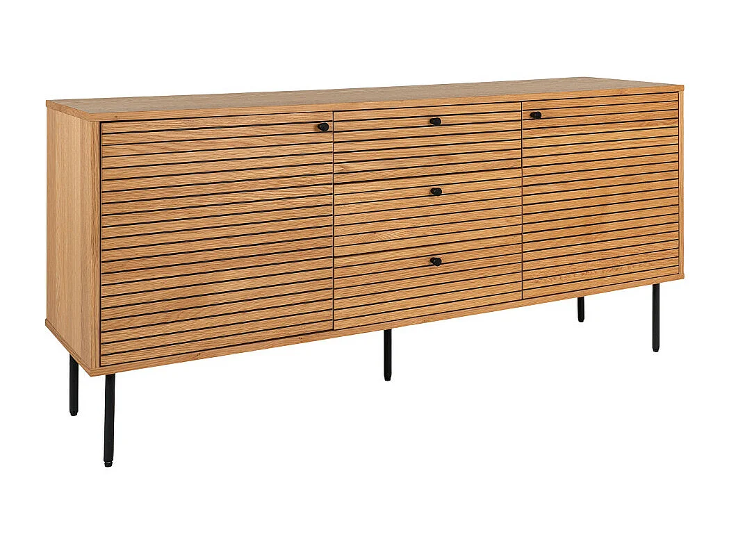 Kyoto Sideboard 2 Türen , 3 Schubladen Eiche Furnier.