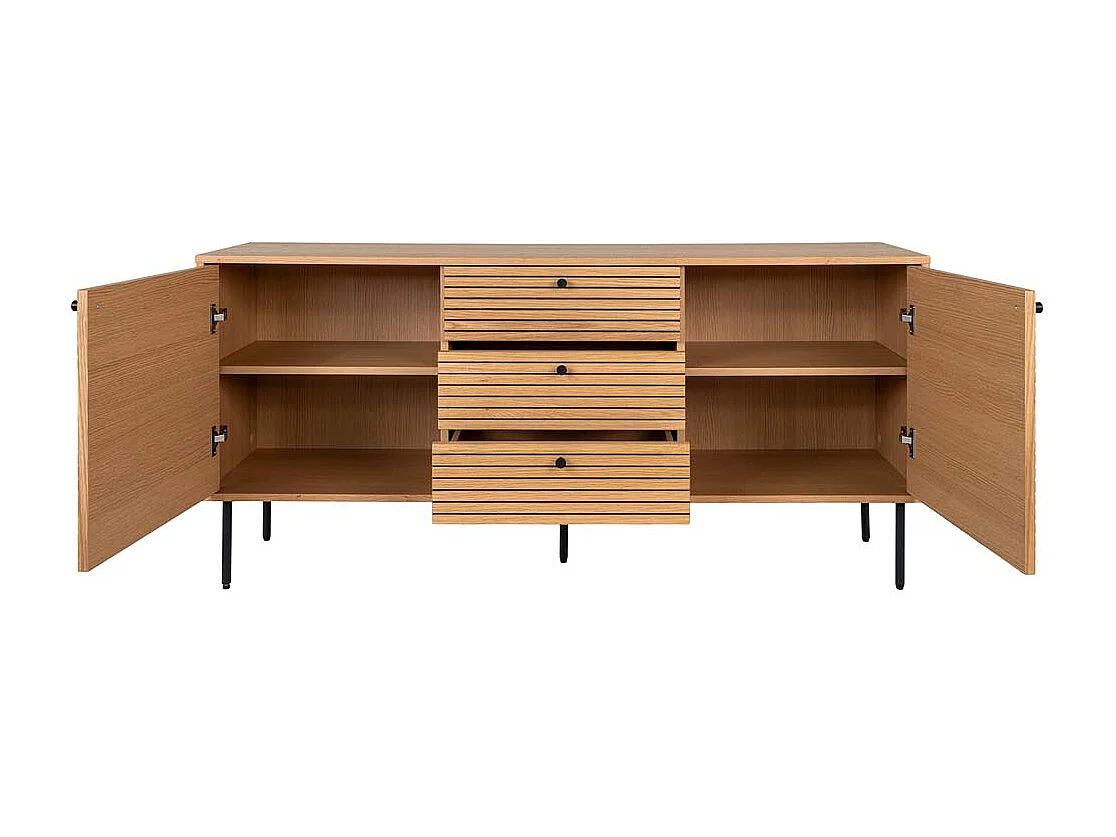 Kyoto Sideboard 2 Türen , 3 Schubladen Eiche Furnier.