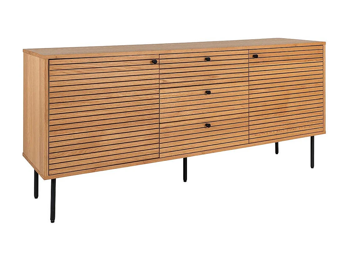 Kyoto Sideboard 2 Türen , 3 Schubladen Eiche Furnier.